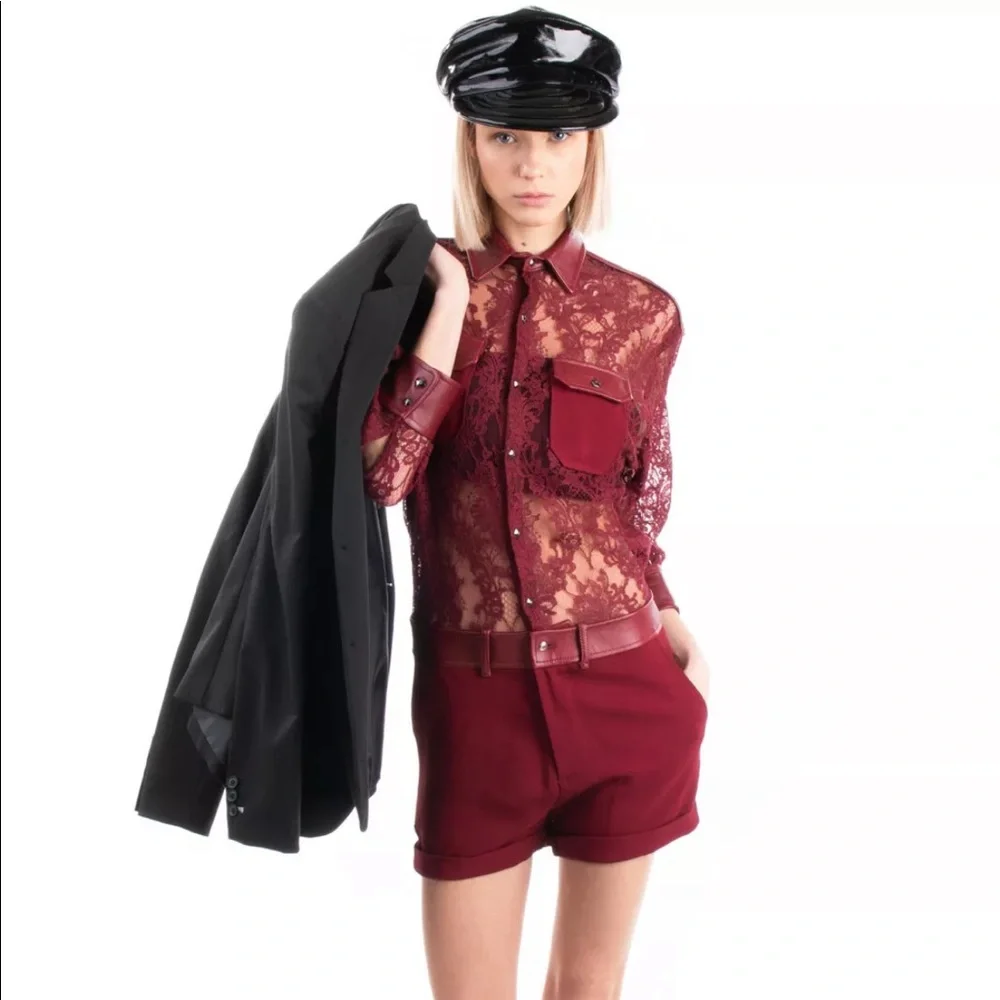 Philipp Plein Limited Edition Lace & Crepe Playsuit - Picture 2 of 16